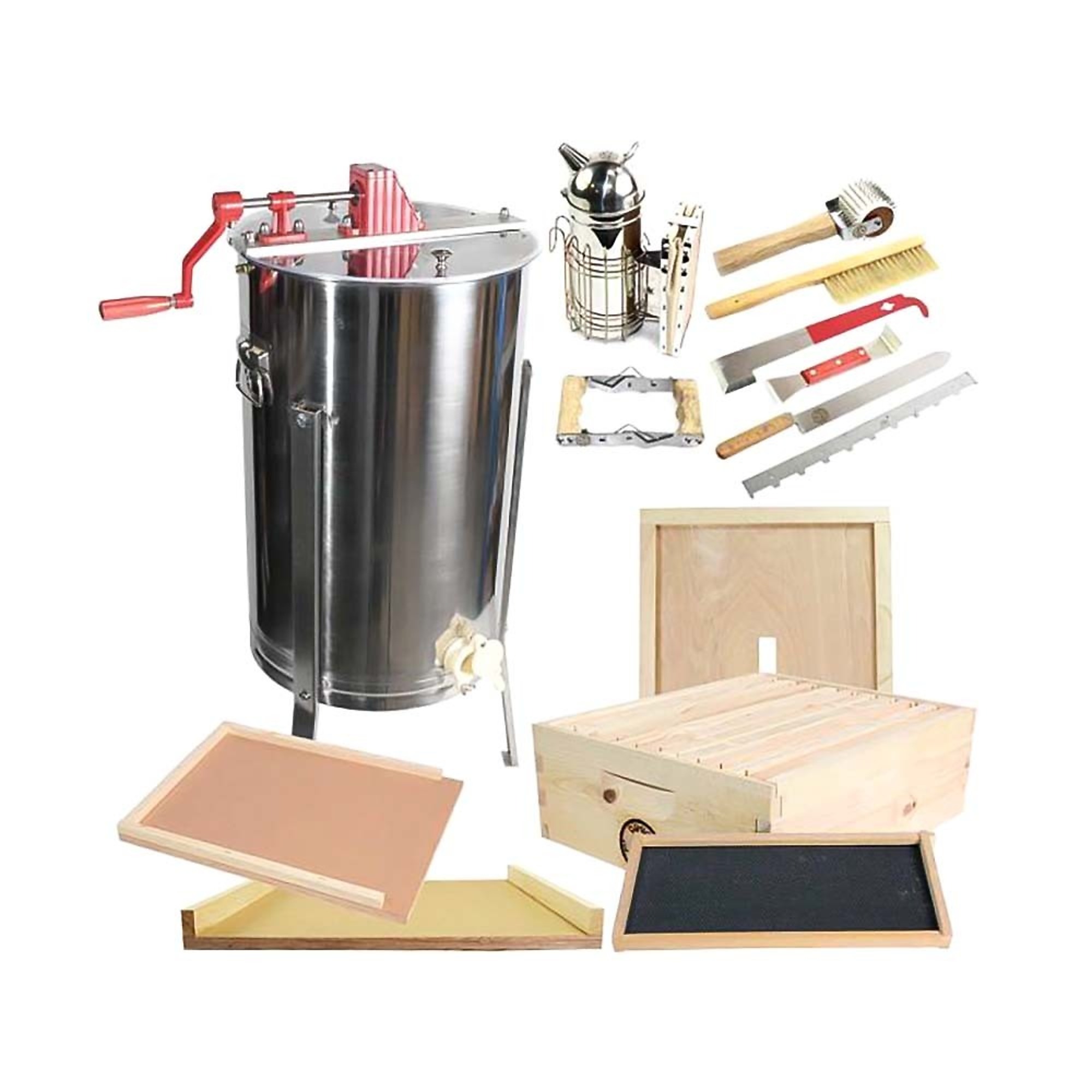 Goodland Bee Supply GL-E2-1BK-TK1 Beekeeping Complete Beehive Kit